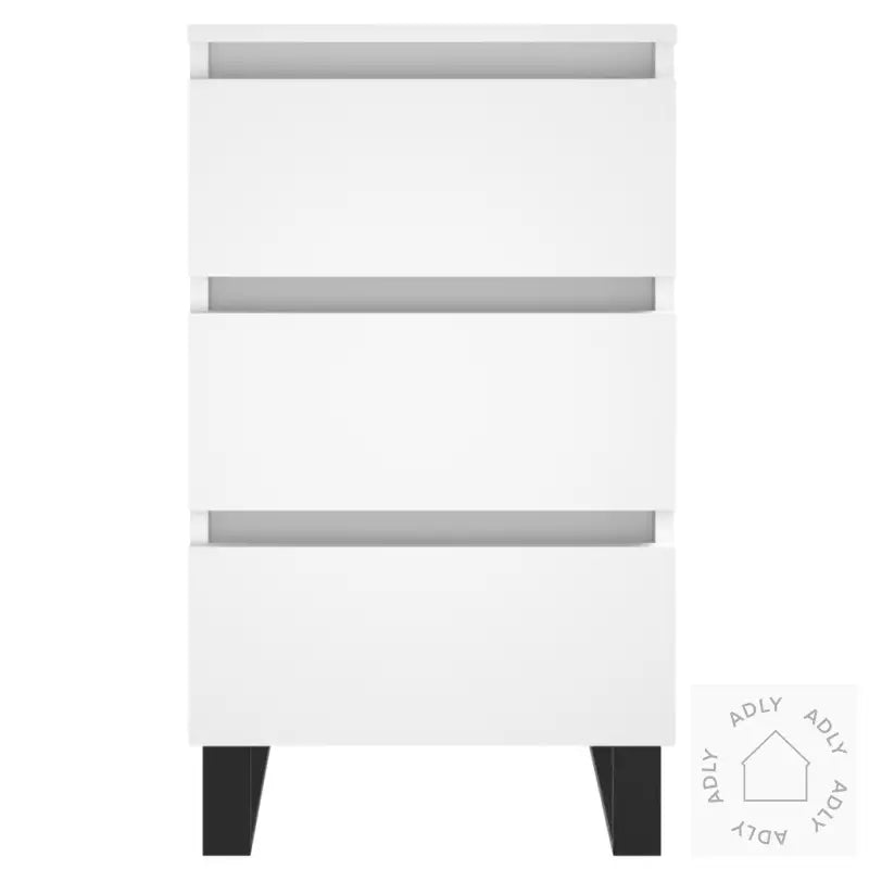 Nattbord 2 Stk Hvit 40X35X69 Cm Konstruert Tre