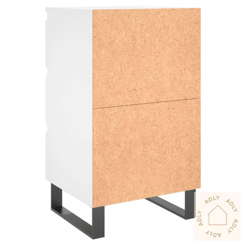 Nattbord 2 Stk Hvit 40X35X69 Cm Konstruert Tre