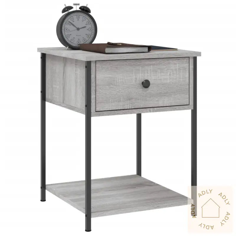 Nattbord 2 Stk Grå Sonoma 44X45X58 Cm Konstruert Tre