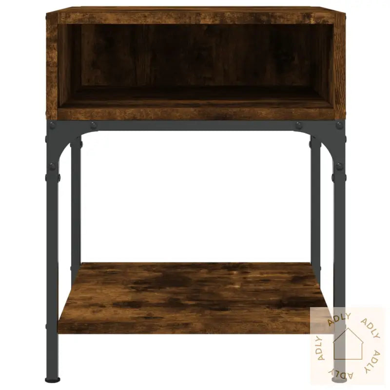 Nattbord 2 Stk Røkt Eik 40X41X50 Cm Konstruert Tre