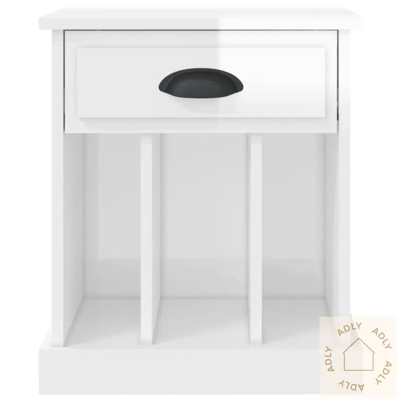 Nattbord 2 Stk Høyglans Hvit 43X36X50 Cm