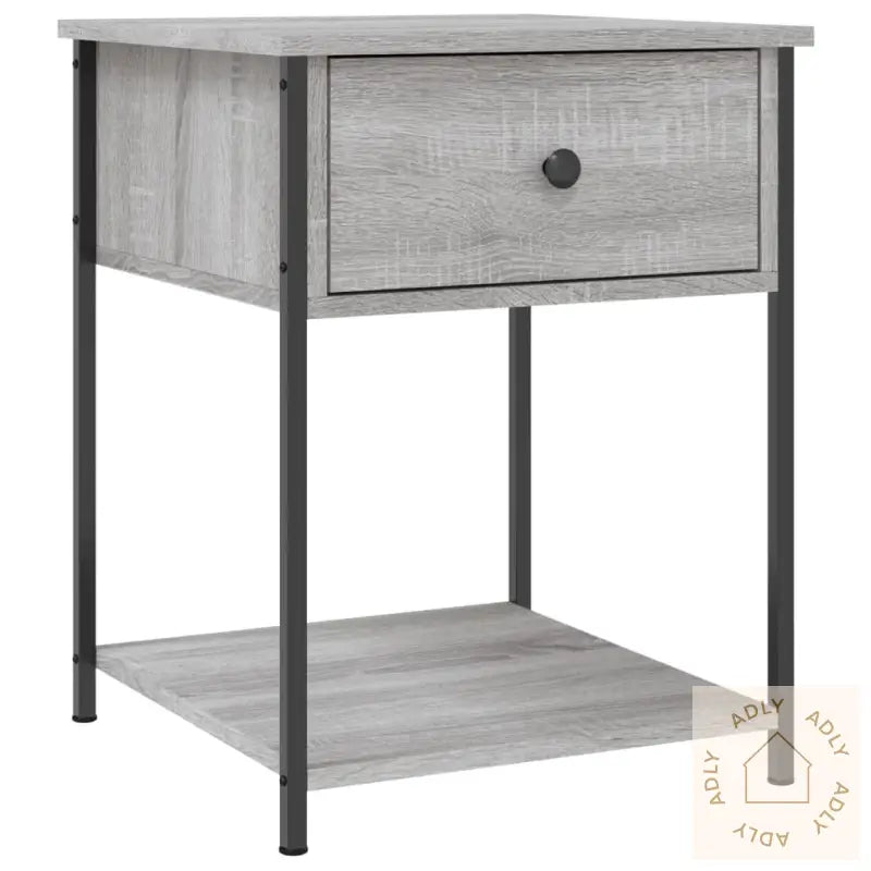 Nattbord 2 Stk Grå Sonoma 44X45X58 Cm Konstruert Tre