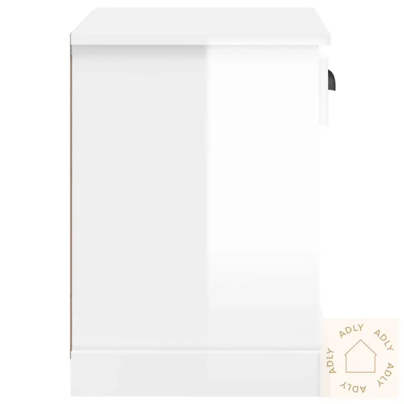 Nattbord 2 Stk Høyglans Hvit 43X36X50 Cm