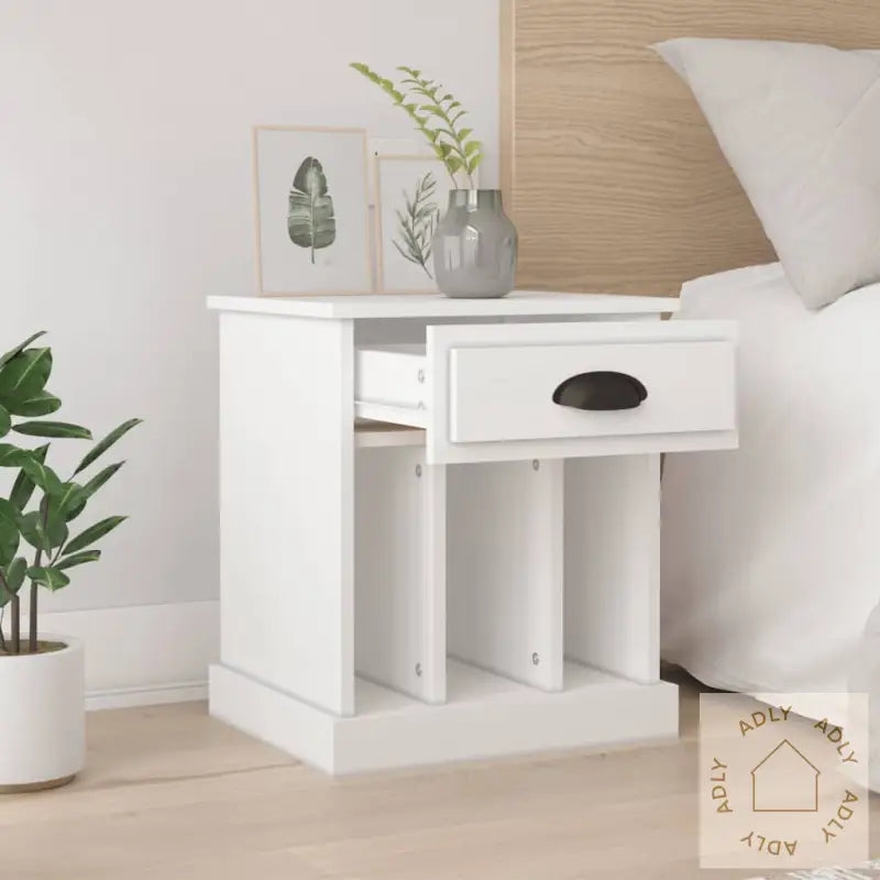 Nattbord 2 Stk Hvit 43X36X50