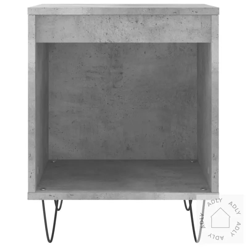 Nattbord 2 Stk Betonggrå 40X35X50 Cm Konstruert Tre