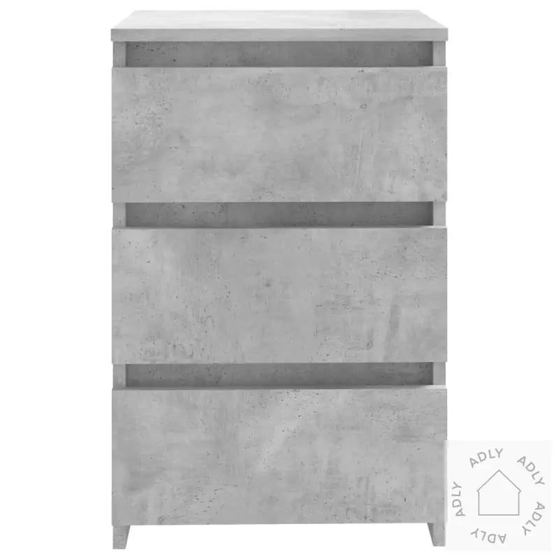 Nattbord 2 Stk Betonggrå 40X35X62,5 Cm Konstruert Tre