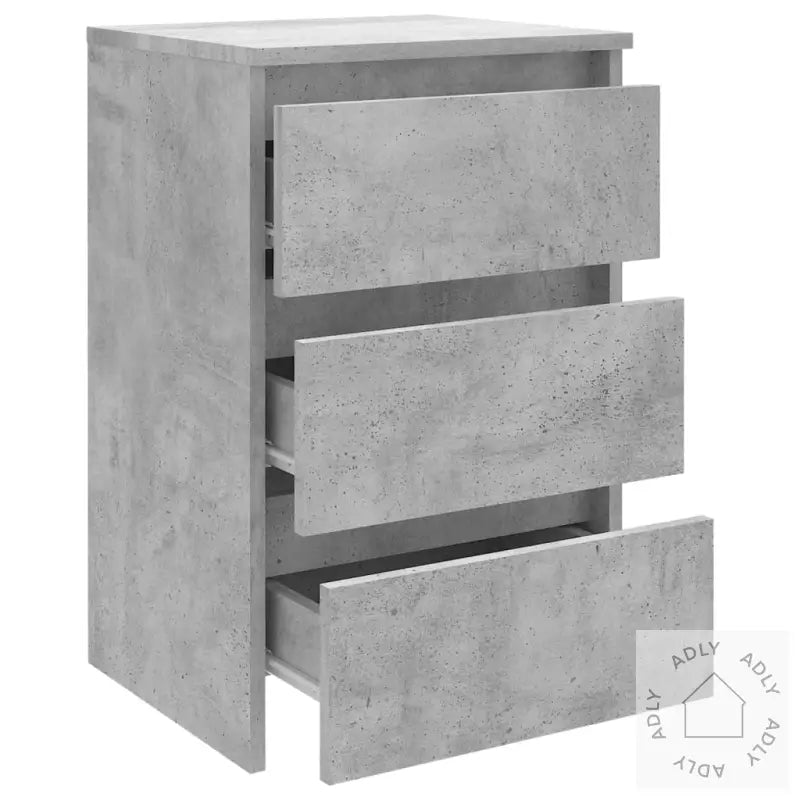 Nattbord 2 Stk Betonggrå 40X35X62,5 Cm Konstruert Tre