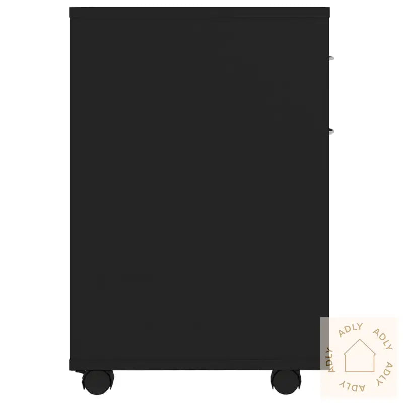 Rulleskap Svart 45X38X54 Cm Konstruert Tre