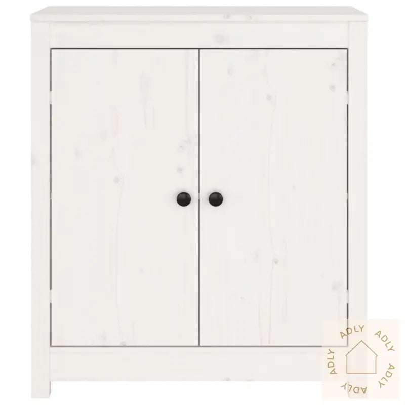 Skjenker 2 Stk Hvit 70X35X80 Cm Heltre Furu