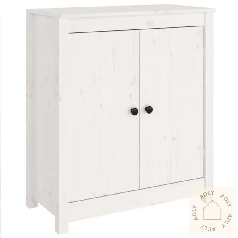 Skjenker 2 Stk Hvit 70X35X80 Cm Heltre Furu