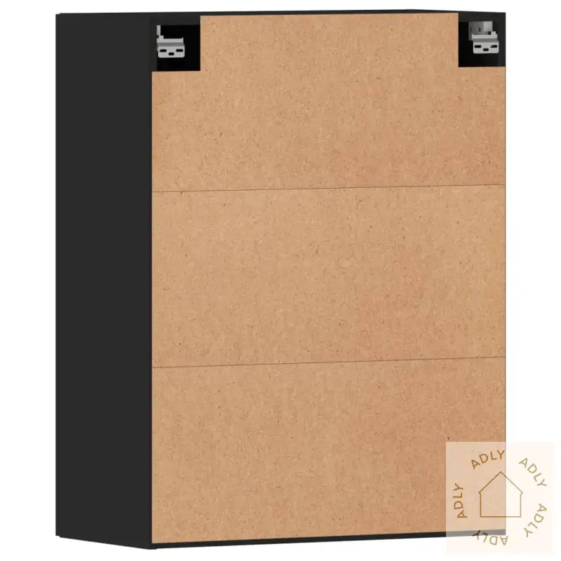 Veggskap 2 Stk Svart Konstruert Tre