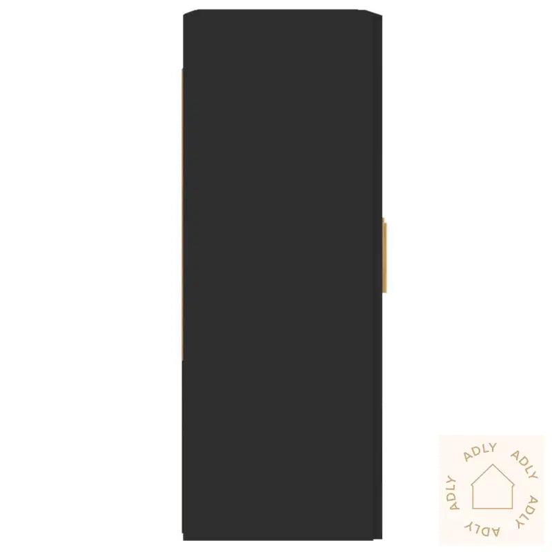 Veggskap 2 Stk Svart Konstruert Tre