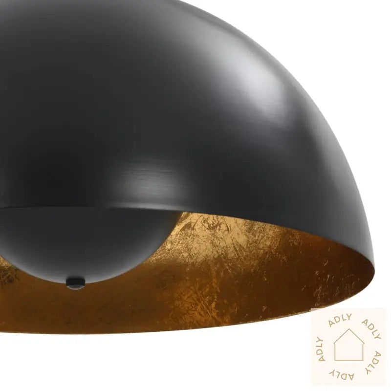 Taklamper 2 Stk Svart Og Gull Halvkuleformet 40 Cm E27