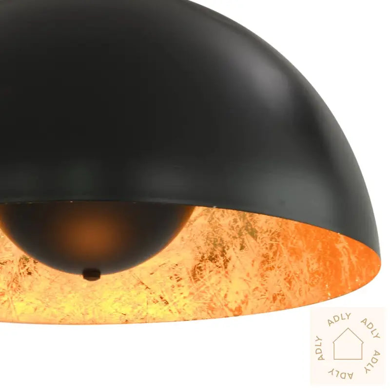 Taklamper 2 Stk Svart Og Gull Halvkuleformet 40 Cm E27