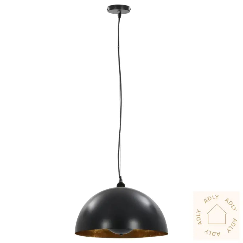 Taklamper 2 Stk Svart Og Gull Halvkuleformet 40 Cm E27
