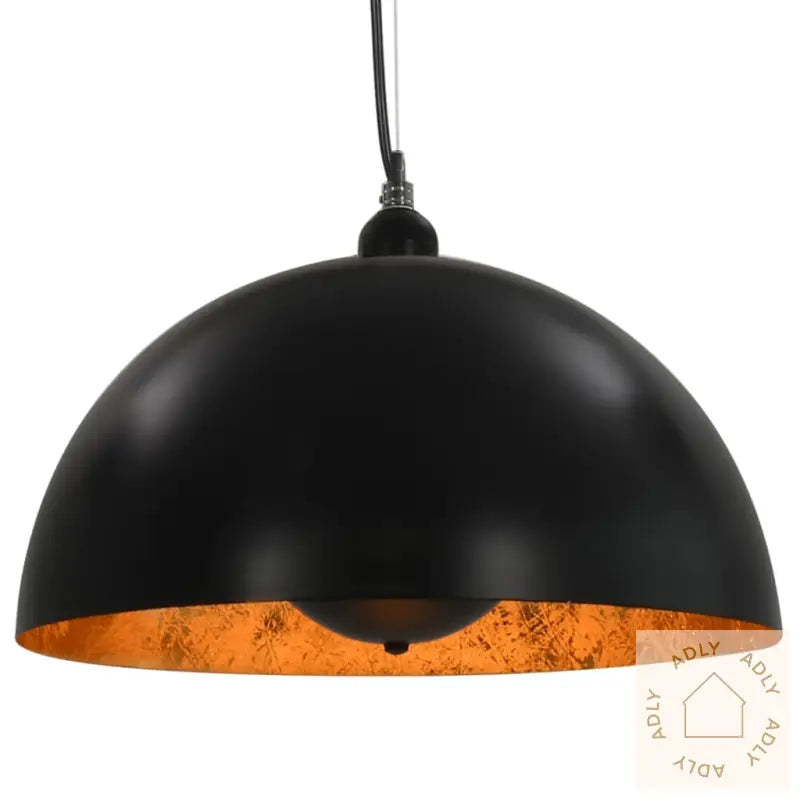 Taklamper 2 Stk Svart Og Gull Halvkuleformet 40 Cm E27
