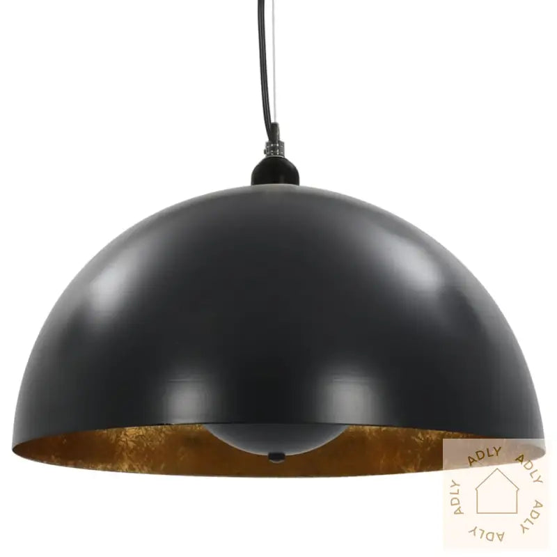 Taklamper 2 Stk Svart Og Gull Halvkuleformet 40 Cm E27