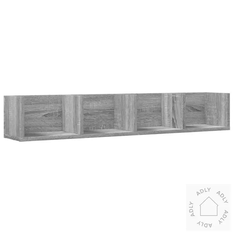 Veggskap 2 Stk Grå Sonoma 99X18X16,5 Cm Konstruert Tre
