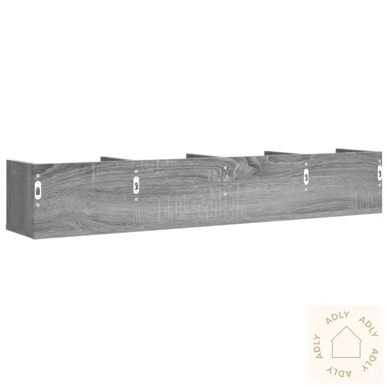 Veggskap 2 Stk Grå Sonoma 99X18X16,5 Cm Konstruert Tre