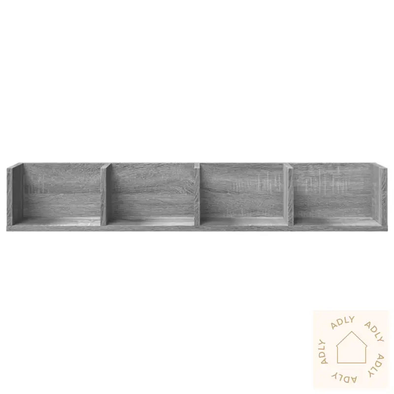 Veggskap 2 Stk Grå Sonoma 99X18X16,5 Cm Konstruert Tre