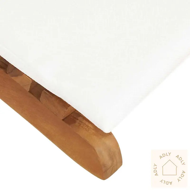 Sammenleggbar Solseng Med Kremhvit Pute Heltre Teak