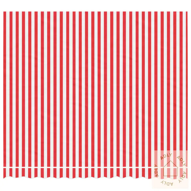 Erstatningsduk For Markise Rød Og Hvit Stripe 3X2,5 M