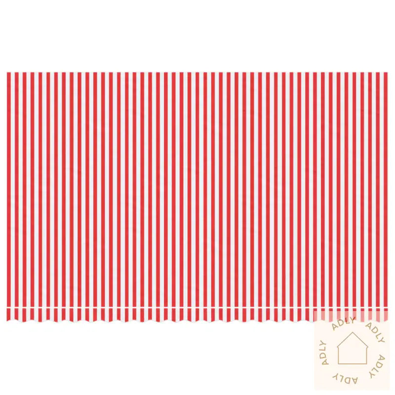 Erstatningsduk For Markise Rød Og Hvit Stripe 5X3 M