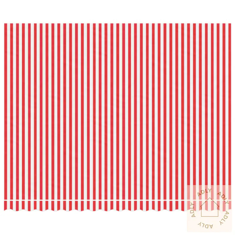 Erstatningsduk For Markise Rød Og Hvit Stripe 4X3 M