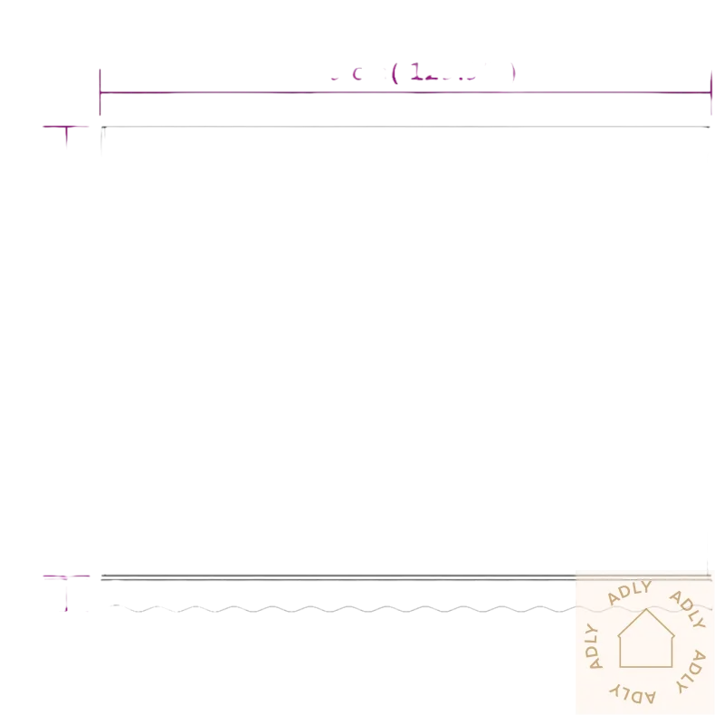 Rectangular skjerm med dimensjoner for erstatningsduk til hagemøbler og møbler til hjemmet