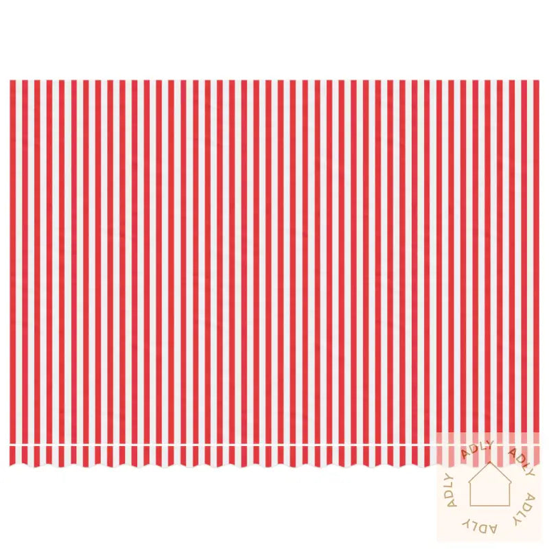 Erstatningsduk For Markise Rød Og Hvit Stripe 4,5X3 M