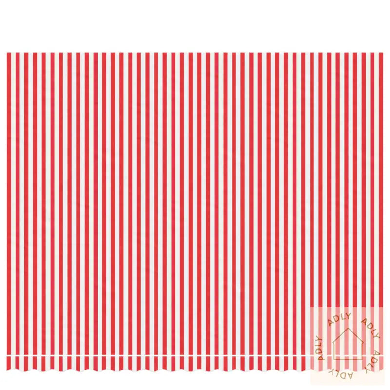 Erstatningsduk For Markise Rød Og Hvit Stripe 4,5X3 M