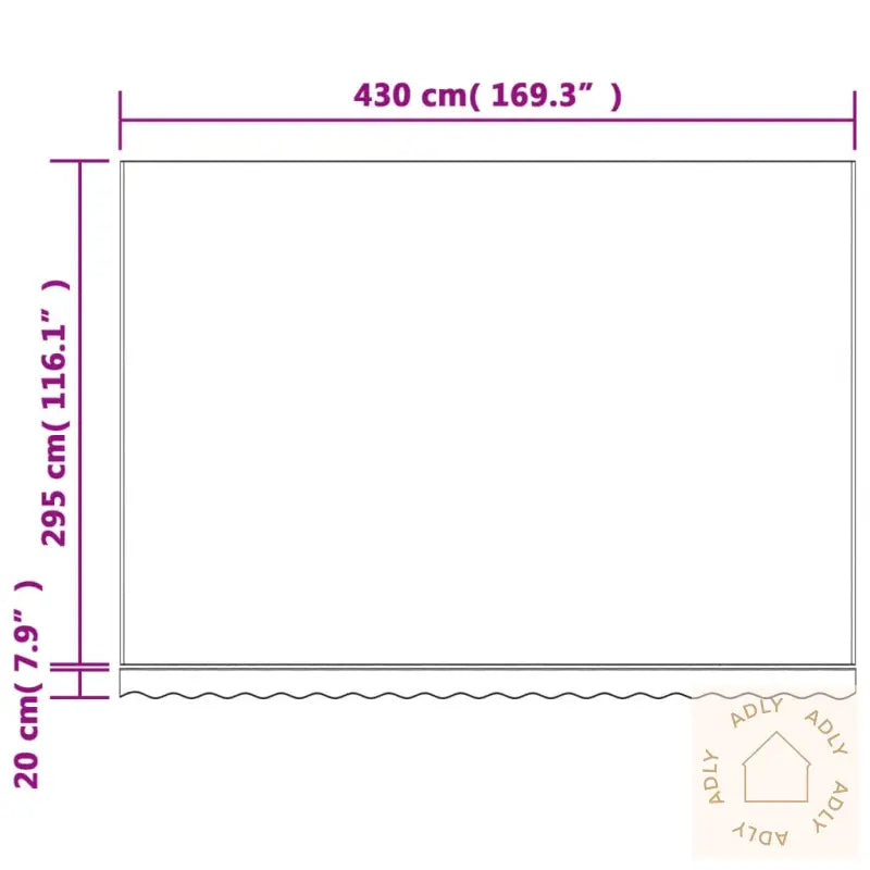 Erstatningsduk For Markise Rød Og Hvit Stripe 4,5X3 M