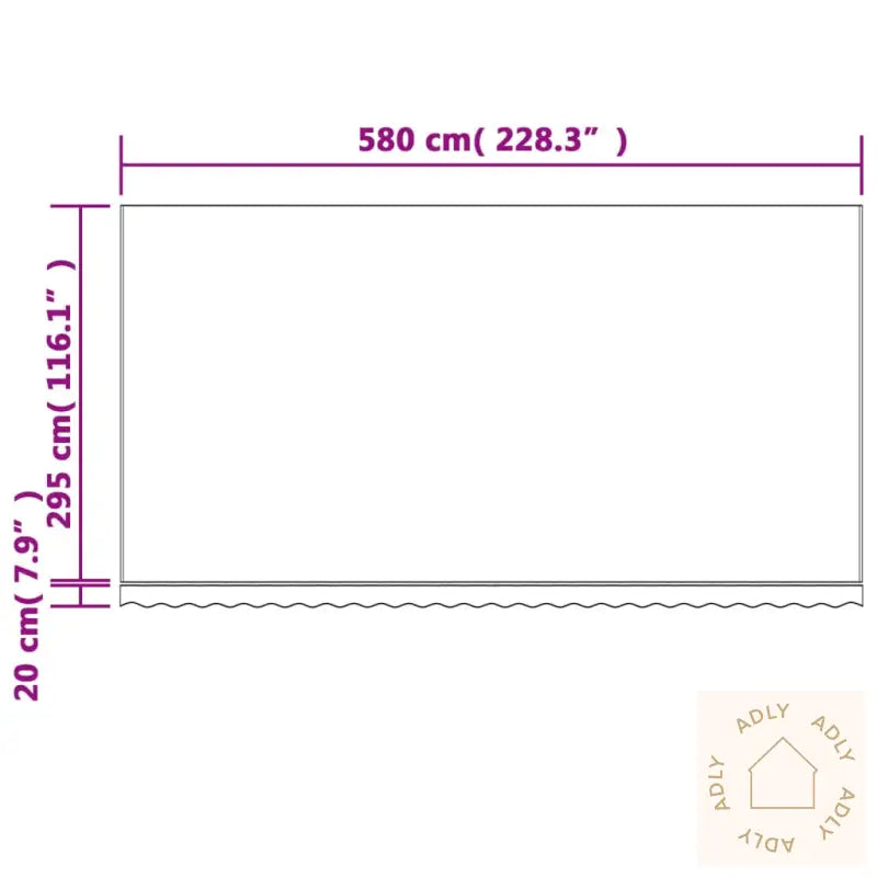 Erstatningsduk For Markise Rød Og Hvit Stripe 6X3 M