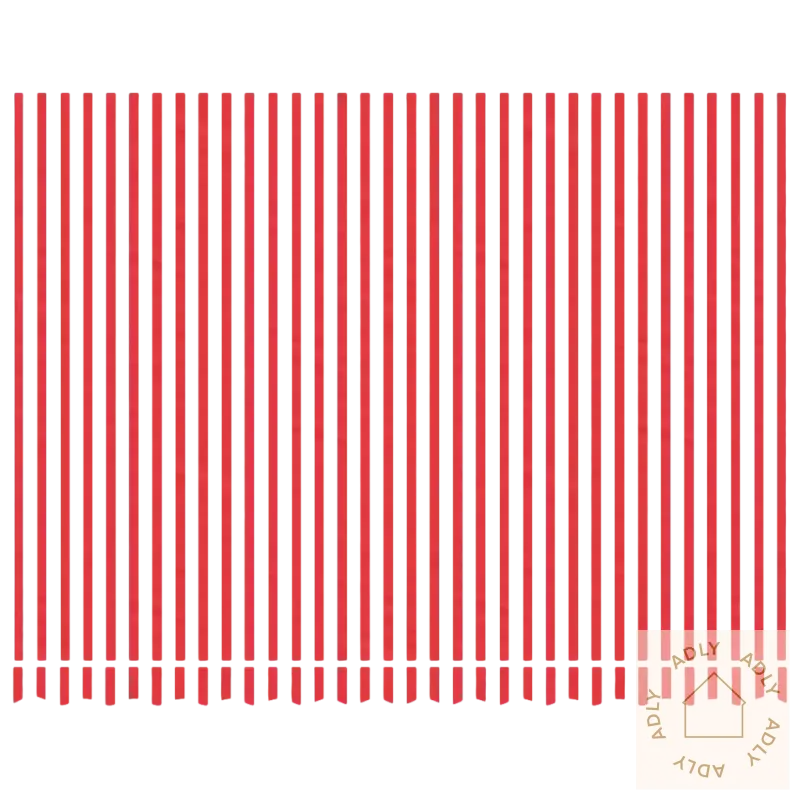 Red og hvit striped markise til hagemøbler og møbler til hjemmet