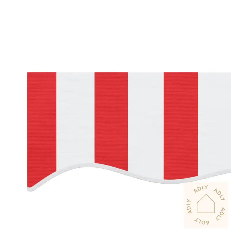 Erstatningsduk For Markise Rød Og Hvit Stripe 4X3 M