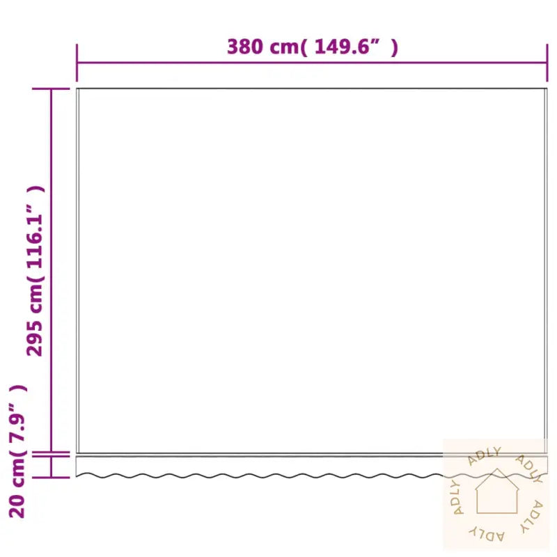 Erstatningsduk For Markise Rød Og Hvit Stripe 4X3 M