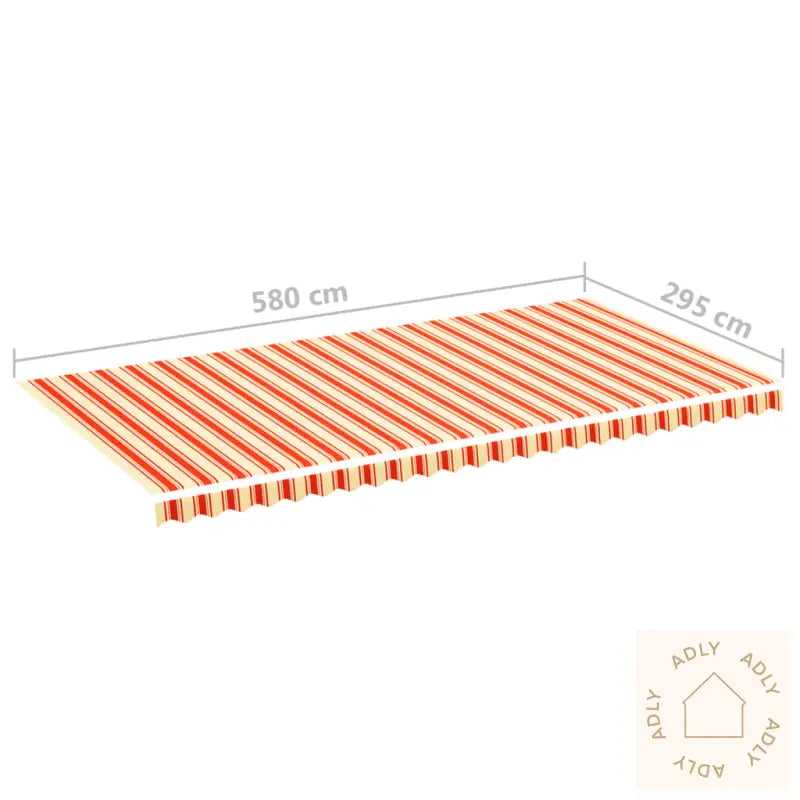 Erstatningsduk For Markise Gul Og Oransje 6X3 M