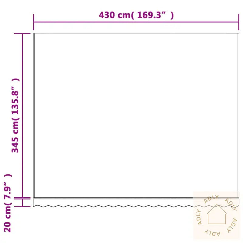 Erstatningsduk For Markise Rød Og Hvit Stripe 4,5X3 M