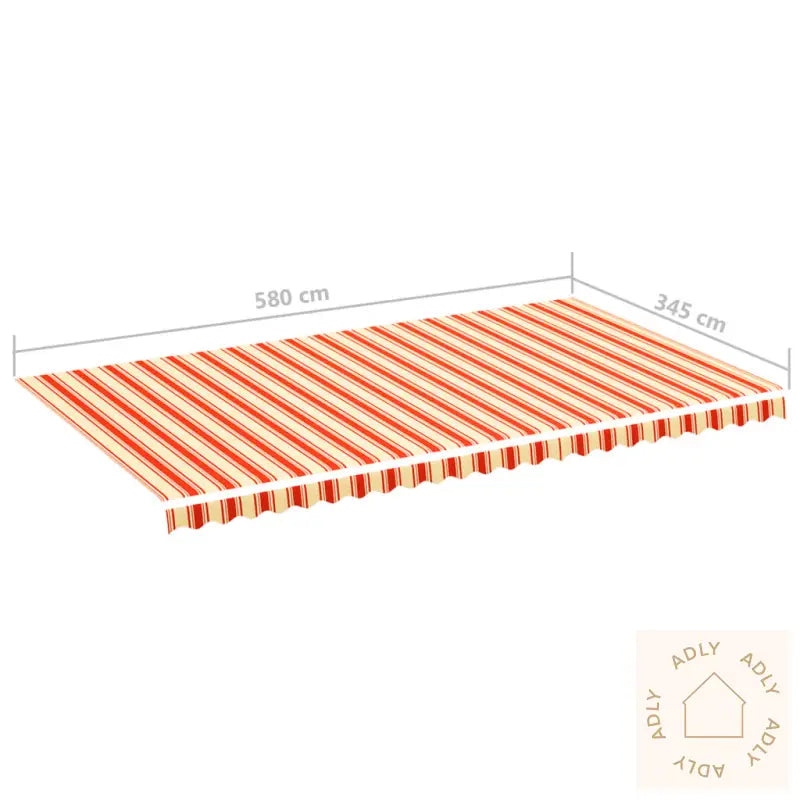 Erstatningsduk For Markise Gul Og Oransje 6X3,5 M
