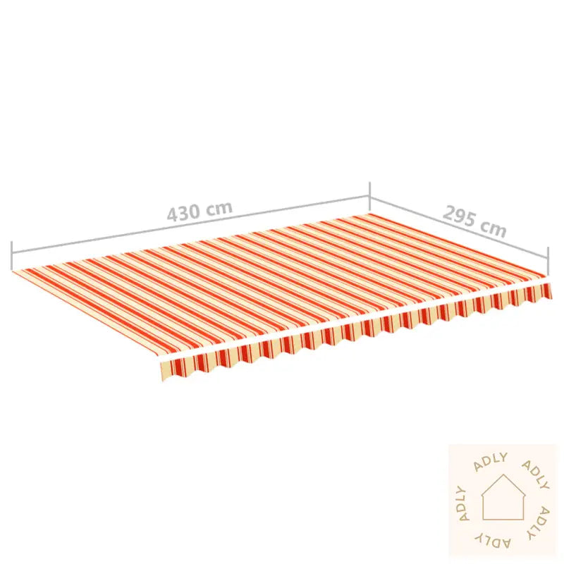 Erstatningsduk For Markise Gul Og Oransje 4,5X3 M