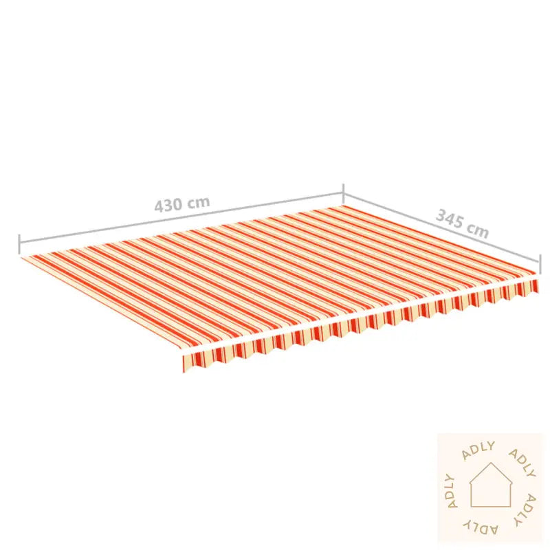 Erstatningsduk For Markise Gul Og Oransje 4,5X3,5 M