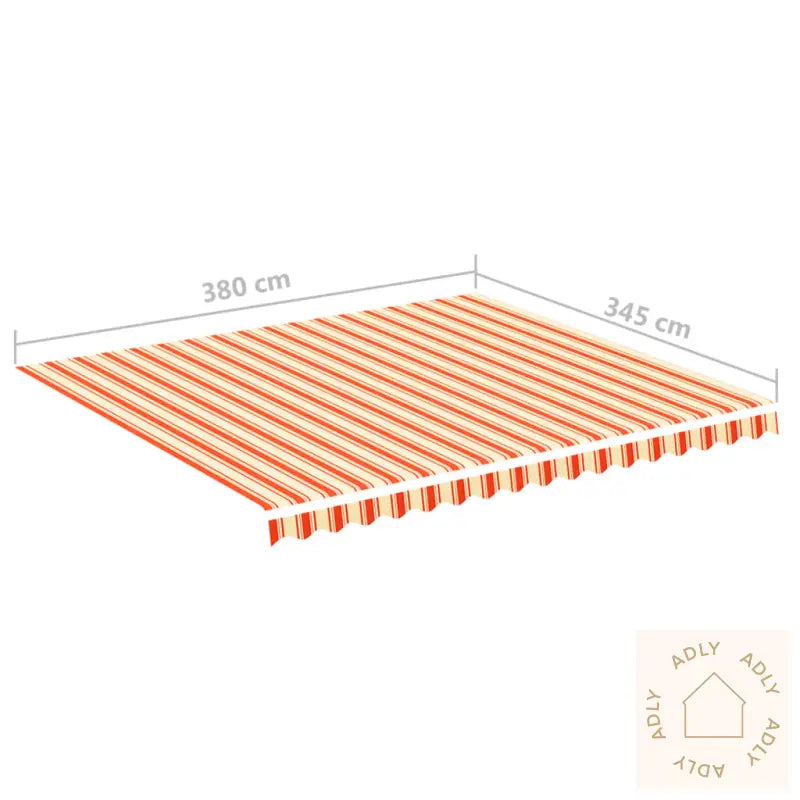 Erstatningsduk For Markise Gul Og Oransje 4X3,5 M