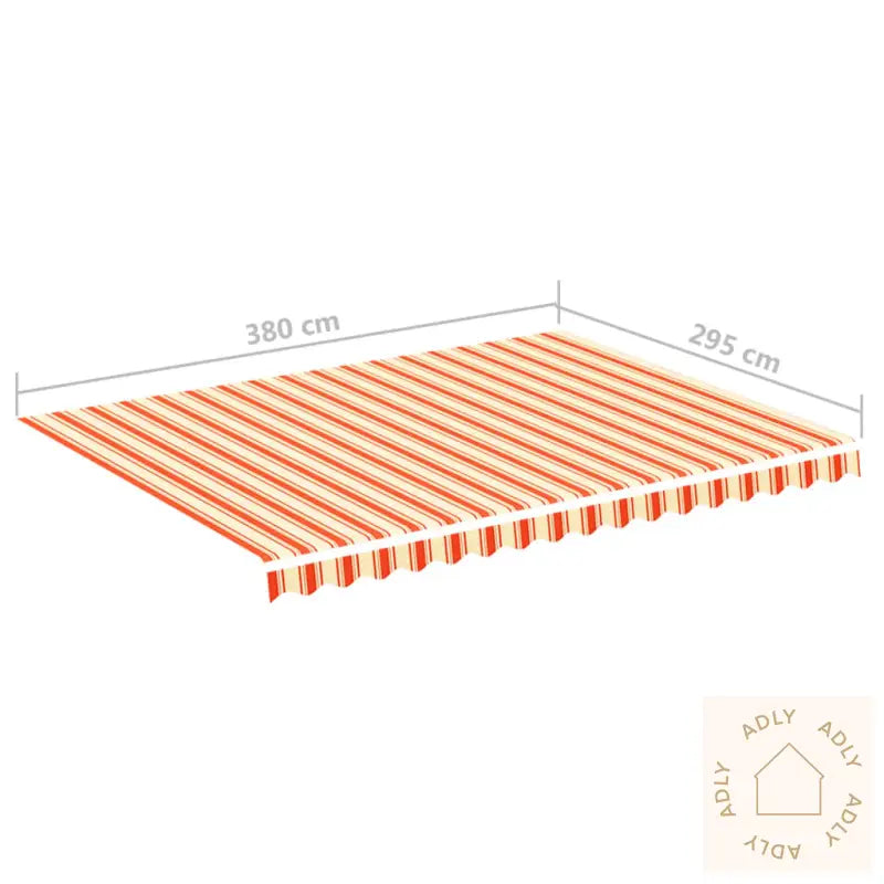 Erstatningsduk For Markise Gul Og Oransje 4X3 M