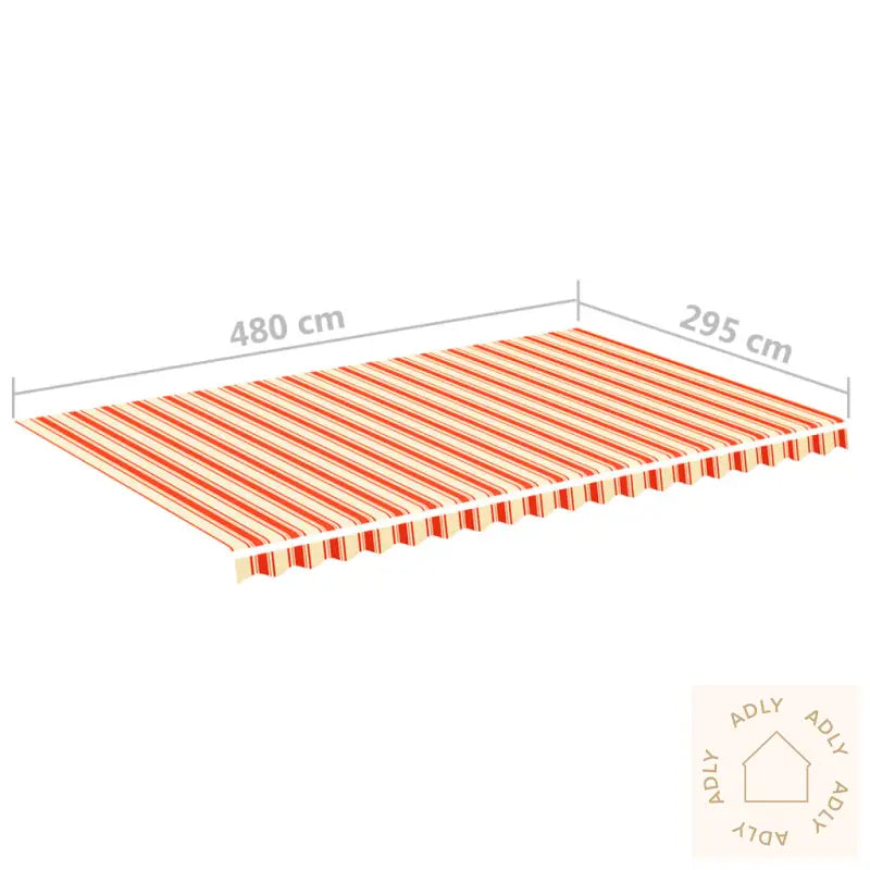 Erstatningsduk For Markise Gul Og Oransje 5X3 M