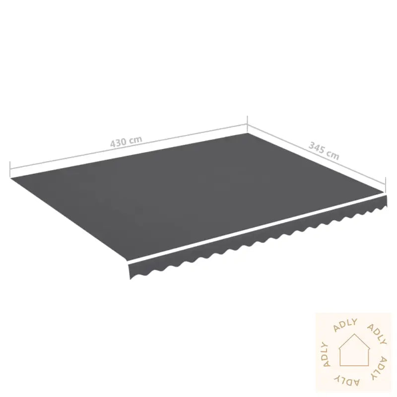 Erstatningsduk For Markise Antrasitt 4,5X3,5 M