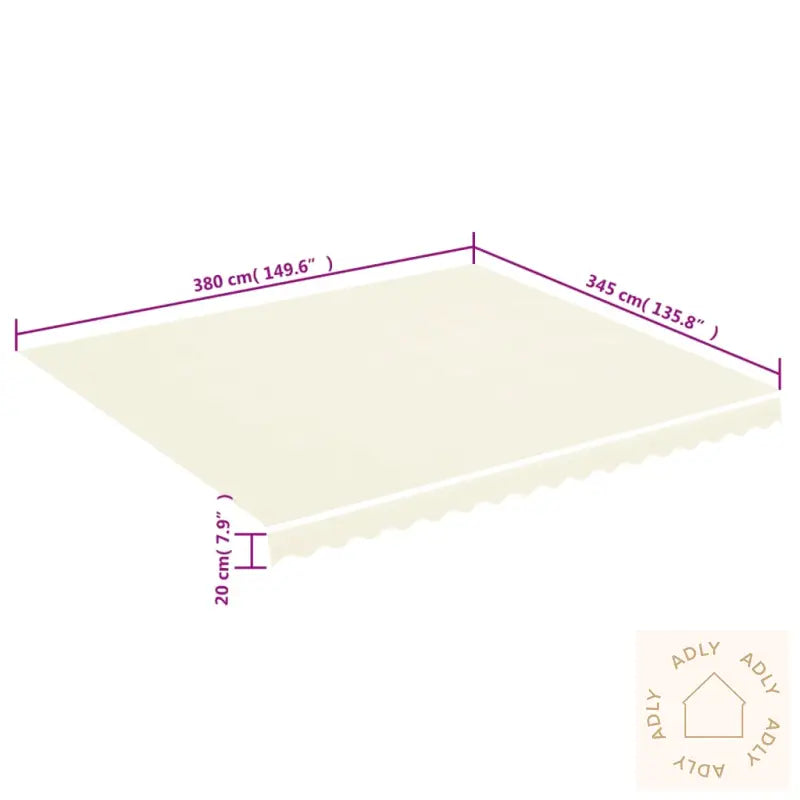 Erstatningsduk For Markise Kremhvit 4X3,5 M