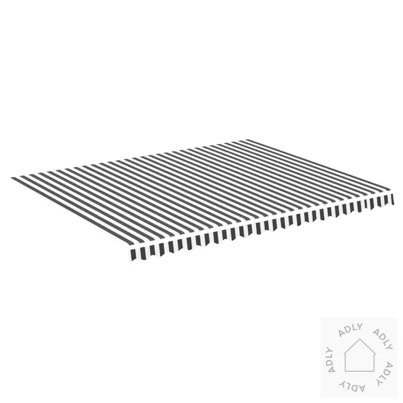 Erstatningsduk For Markise Antrasitt Og Hvit 4,5X3,5 M