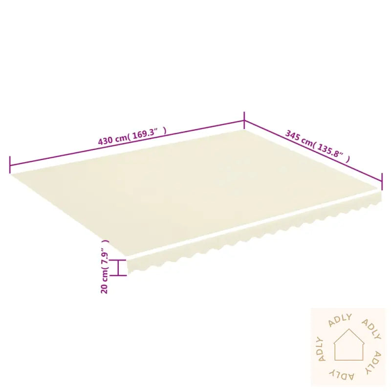 Erstatningsduk For Markise Kremhvit 4,5X3,5 M