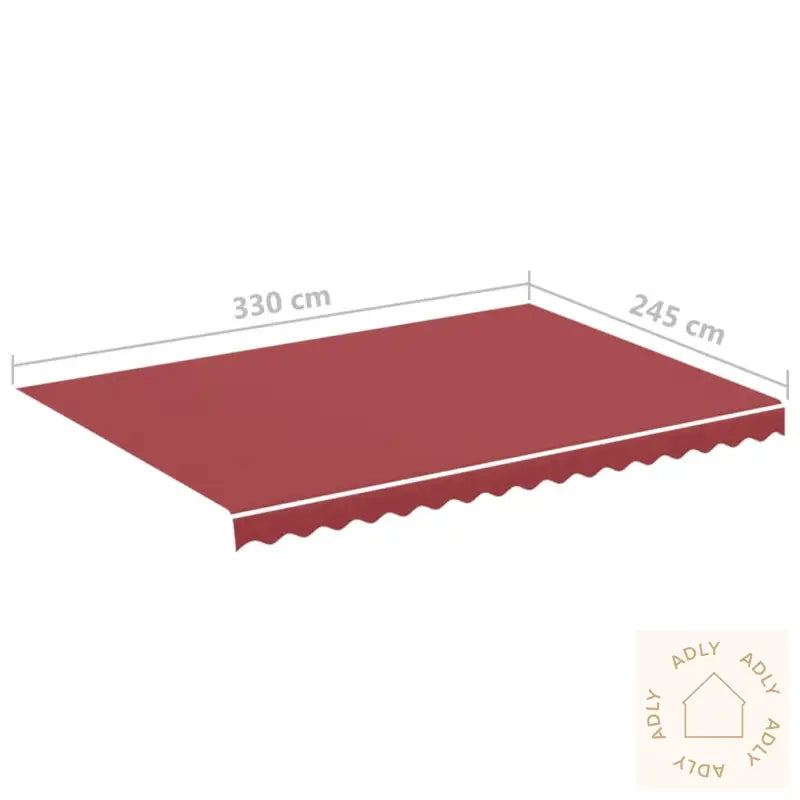 Erstatningsduk For Markise Burgunder 3,5X2,5 M