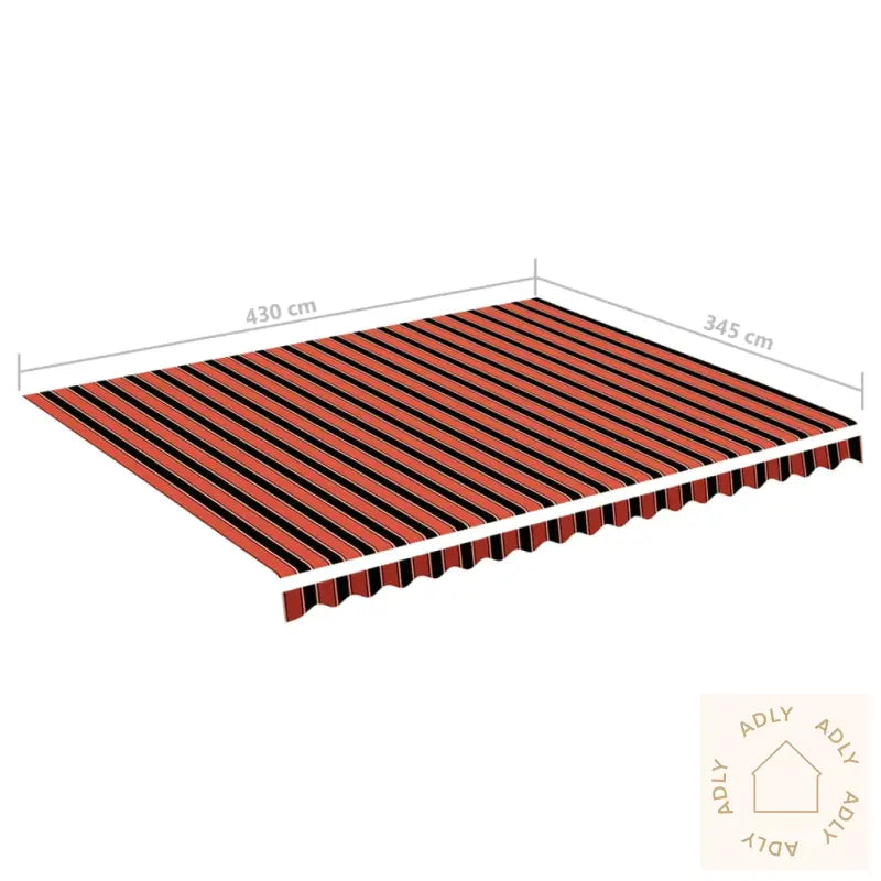 Erstatningsduk For Markise Oransje Og Brun 4,5X3,5 M